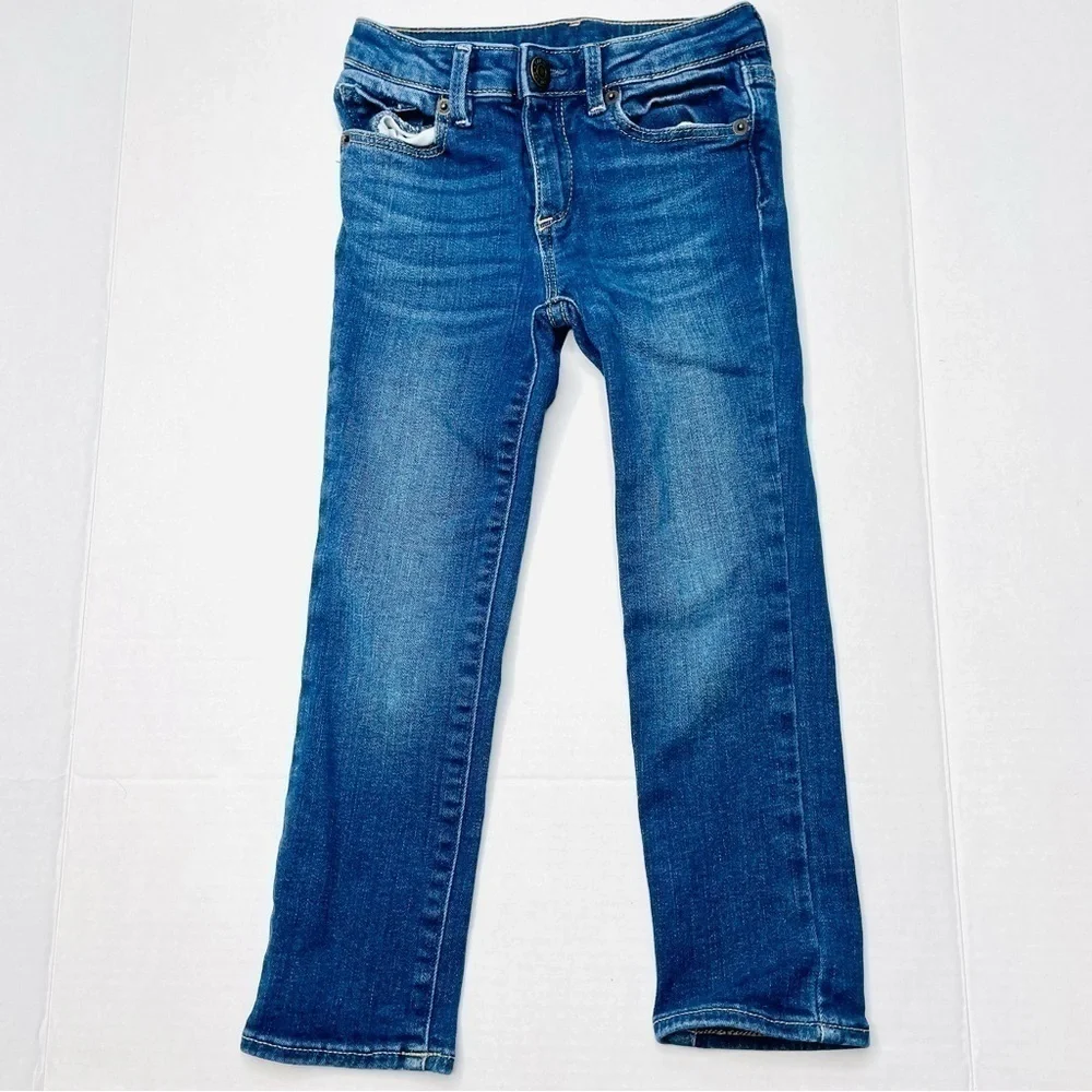 𝅺gap Denim Skinny Fit Jeans in 5 Toddler with Adjustable Waist Dark Wash